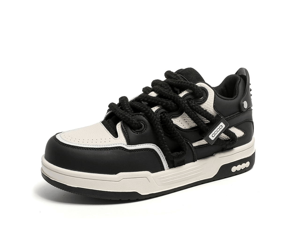 Phat Lace Sneakers - Cloud White/Black-streetwear-techwear