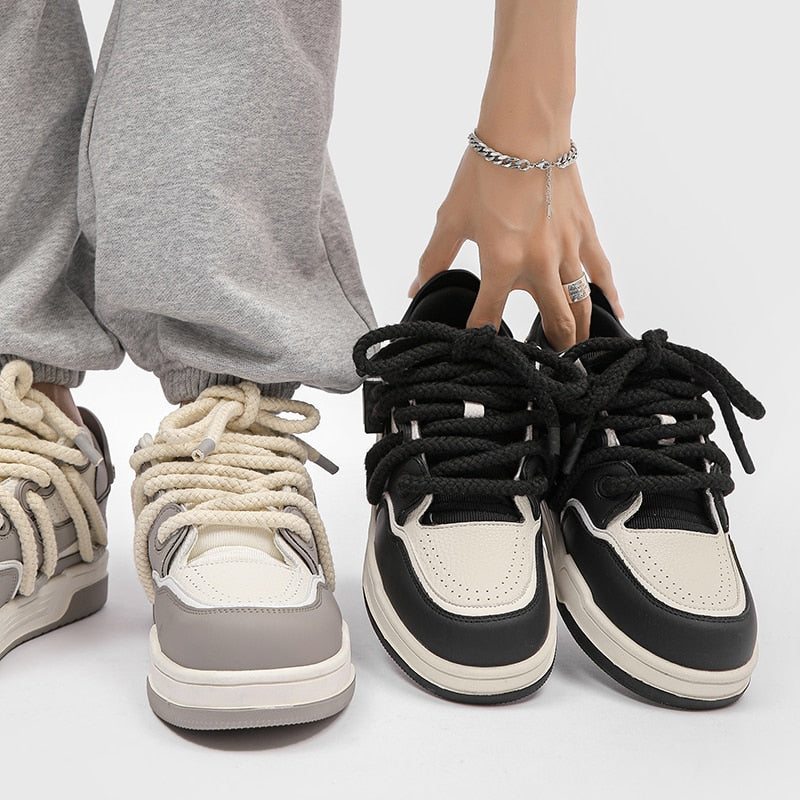 Phat Lace Sneakers - Cloud White/Fog Grey-streetwear-techwear