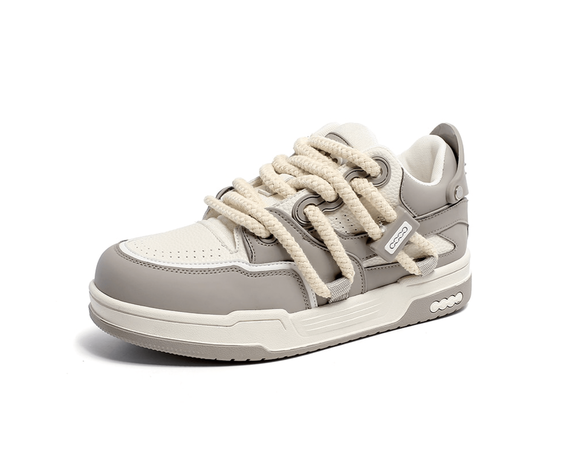 Phat Lace Sneakers - Cloud White/Fog Grey-streetwear-techwear