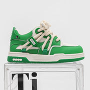 Phat Lace Sneakers - Cloud White/Lucky Green-streetwear-techwear