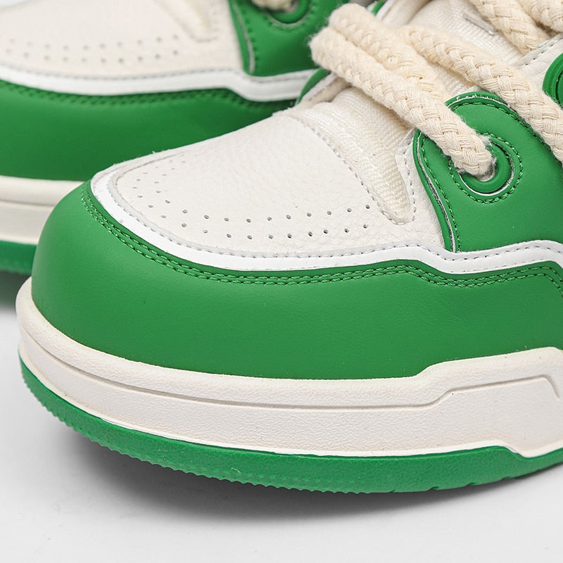 Phat Lace Sneakers - Cloud White/Lucky Green-streetwear-techwear