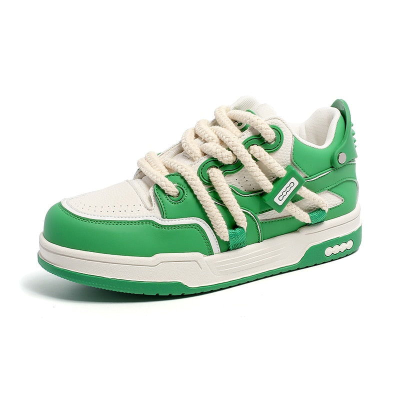 Phat Lace Sneakers - Cloud White/Lucky Green-streetwear-techwear