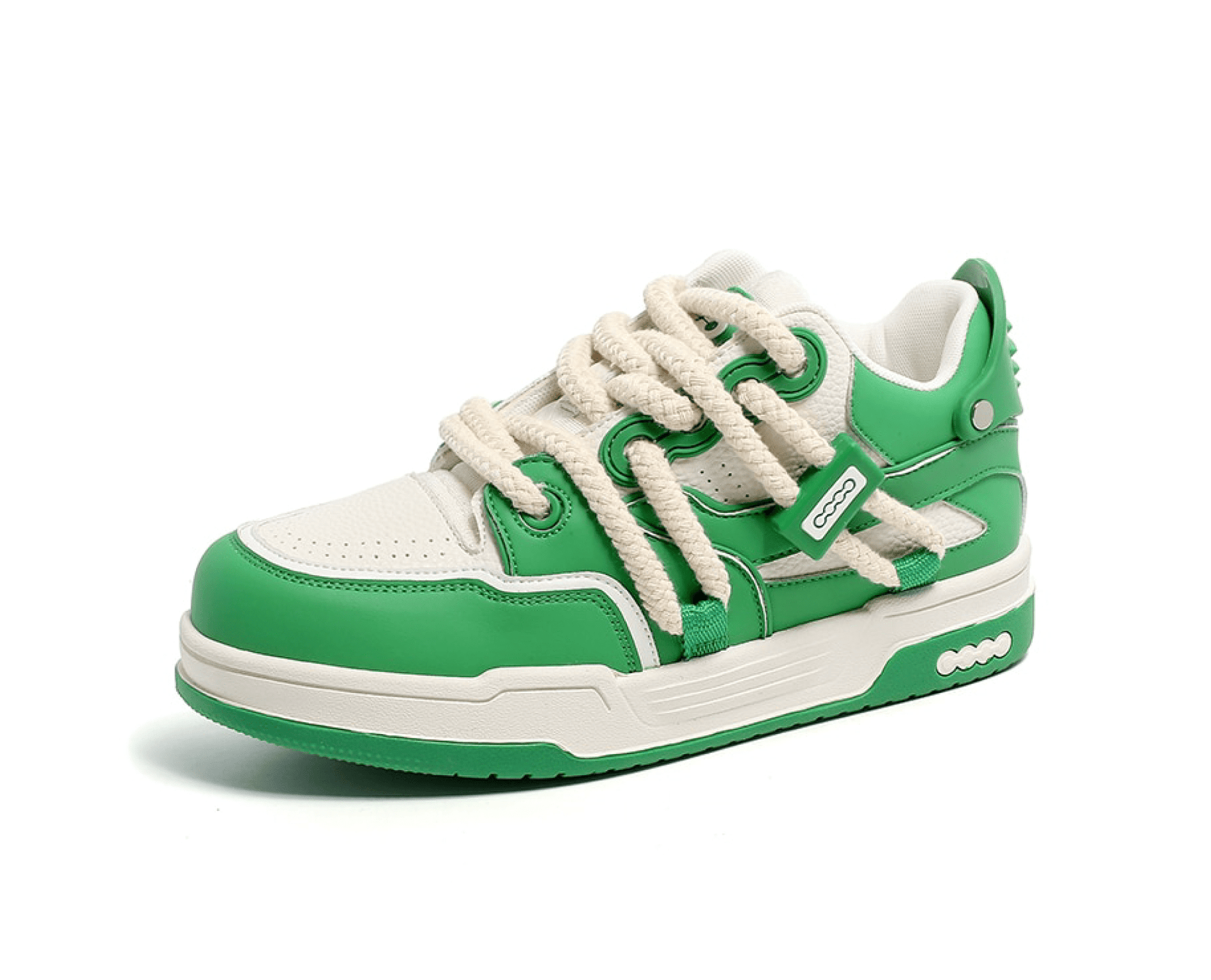 Phat Lace Sneakers - Cloud White/Lucky Green-streetwear-techwear