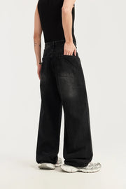 Pierced Relaxed Fit Jeans-streetwear-techwear