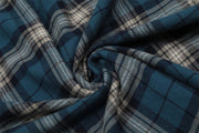 Plaid Shirt with Mock Layer Sweatshirt Sleeves-streetwear-techwear