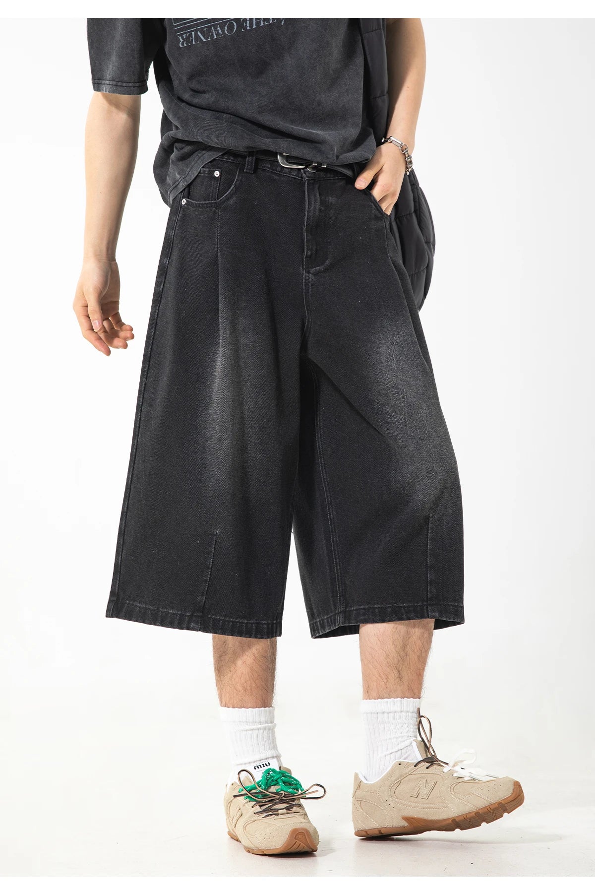 Pleat Front Vintage Wash Jorts | Streetwear at Before the High Street