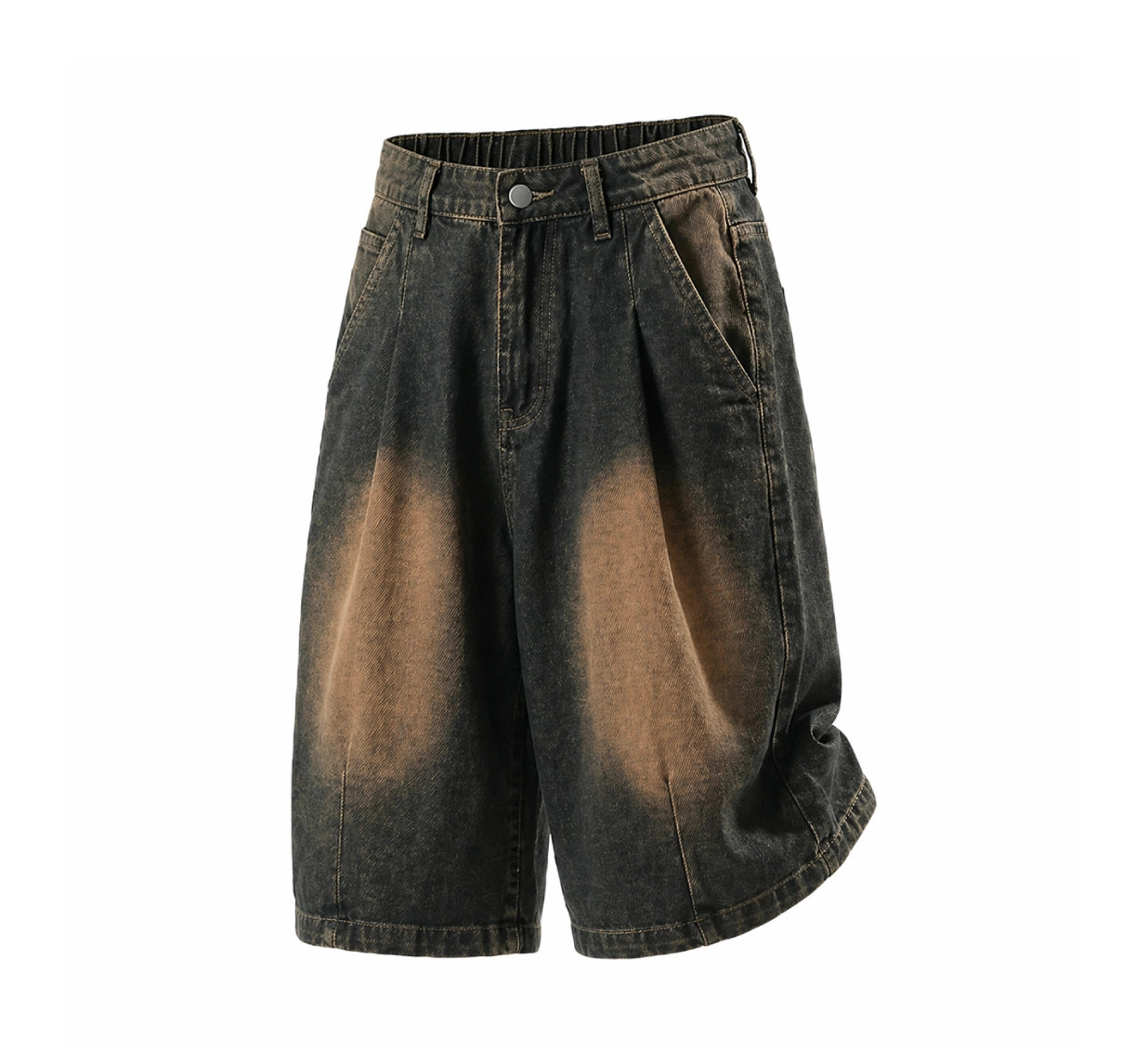 Pleat Front Vintage Wash Jorts