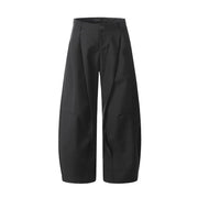 Pleated Arc Leg Suit Pants-streetwear-techwear