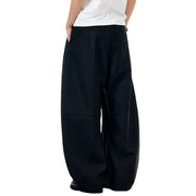 Pleated Arc Leg Suit Pants-streetwear-techwear