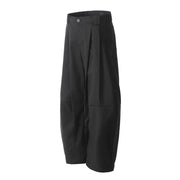 Pleated Arc Leg Suit Pants-streetwear-techwear