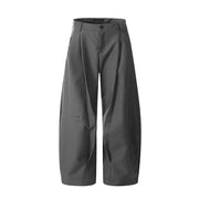 Pleated Arc Leg Suit Pants-streetwear-techwear