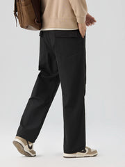 Pleated Knee Straight Leg Ripstop Pants-streetwear-techwear