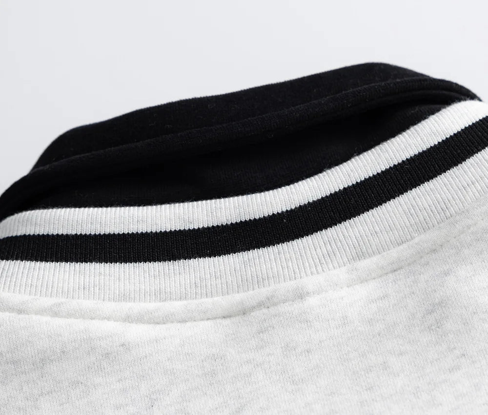 Preppy Collared Sweatshirt-streetwear-techwear