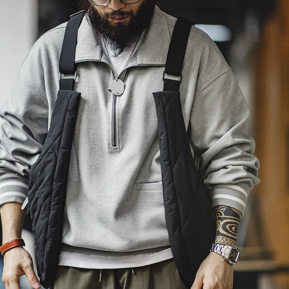 Quilted 2 in 1 Vest/Bag-streetwear-techwear