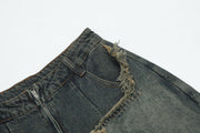 Raw Hem Star Jeans-streetwear-techwear
