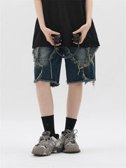 Raw Hem Star Jorts-streetwear-techwear