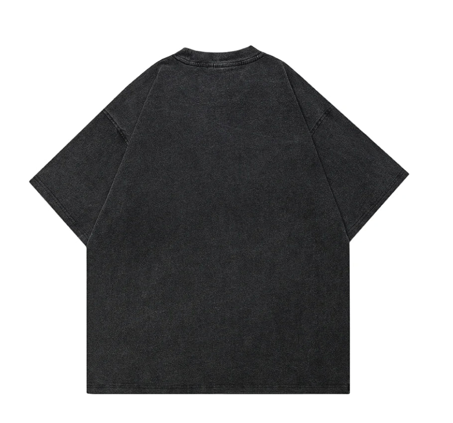 'Reborn' Acid Wash Graphic T-Shirt-streetwear-techwear
