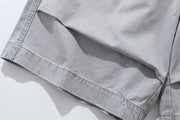Relaxed Fit Pleated Knee Drawstring Shorts-streetwear-techwear