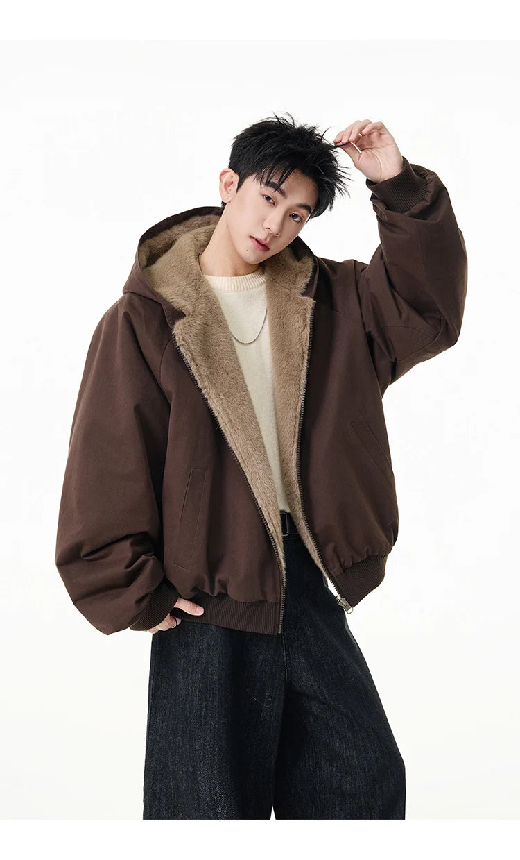 Reversible Teddy Fur Bomber-streetwear-techwear