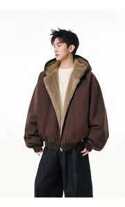 Reversible Teddy Fur Bomber-streetwear-techwear