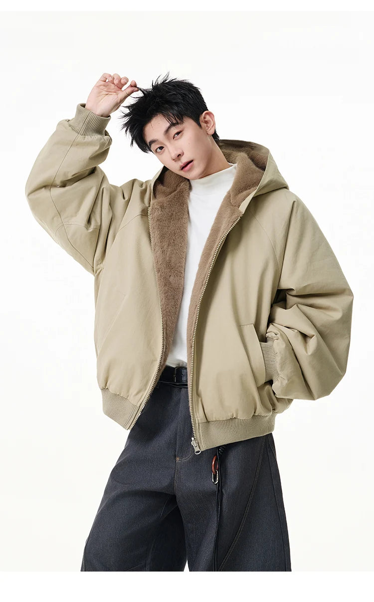 Reversible Teddy Fur Bomber-streetwear-techwear