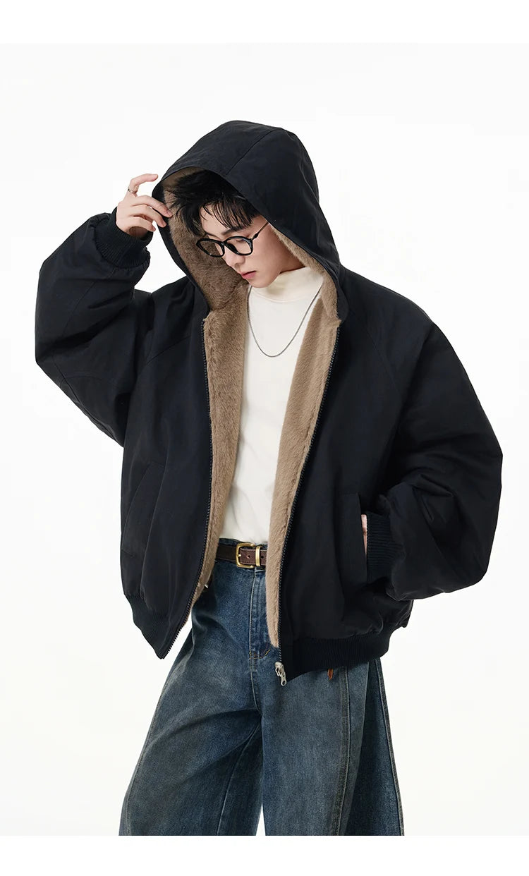 Reversible Teddy Fur Bomber-streetwear-techwear