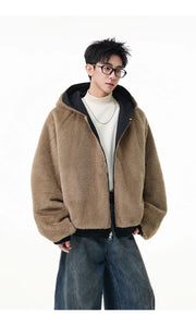 Reversible Teddy Fur Bomber-streetwear-techwear