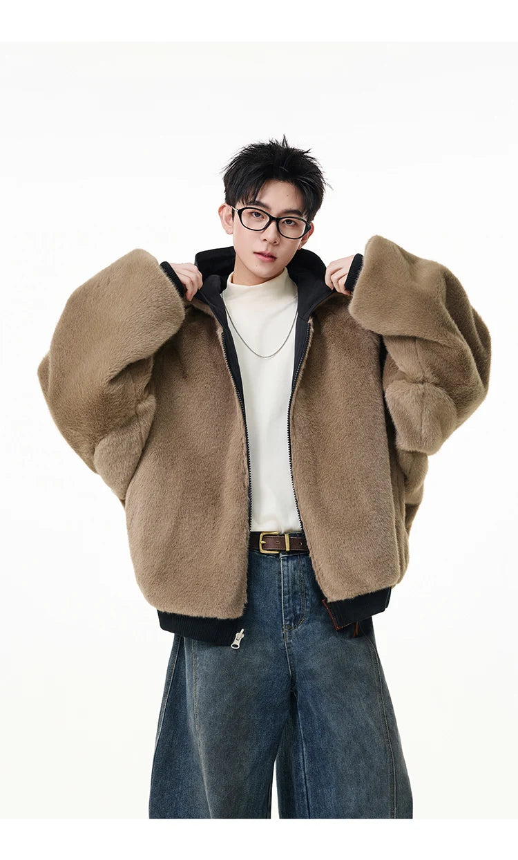 Reversible Teddy Fur Bomber-streetwear-techwear