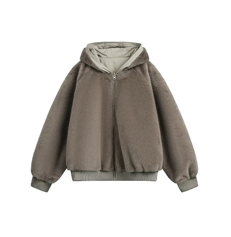 Reversible Teddy Fur Bomber-streetwear-techwear