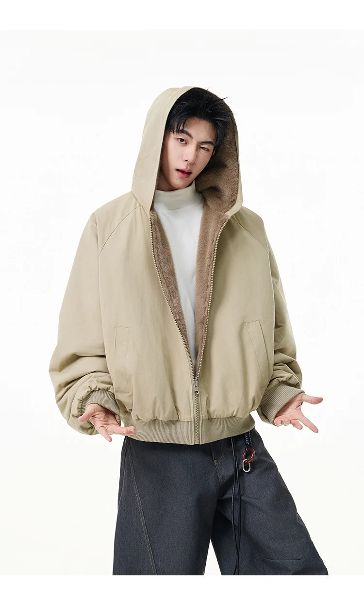 Reversible Teddy Fur Bomber-streetwear-techwear