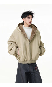 Reversible Teddy Fur Bomber-streetwear-techwear