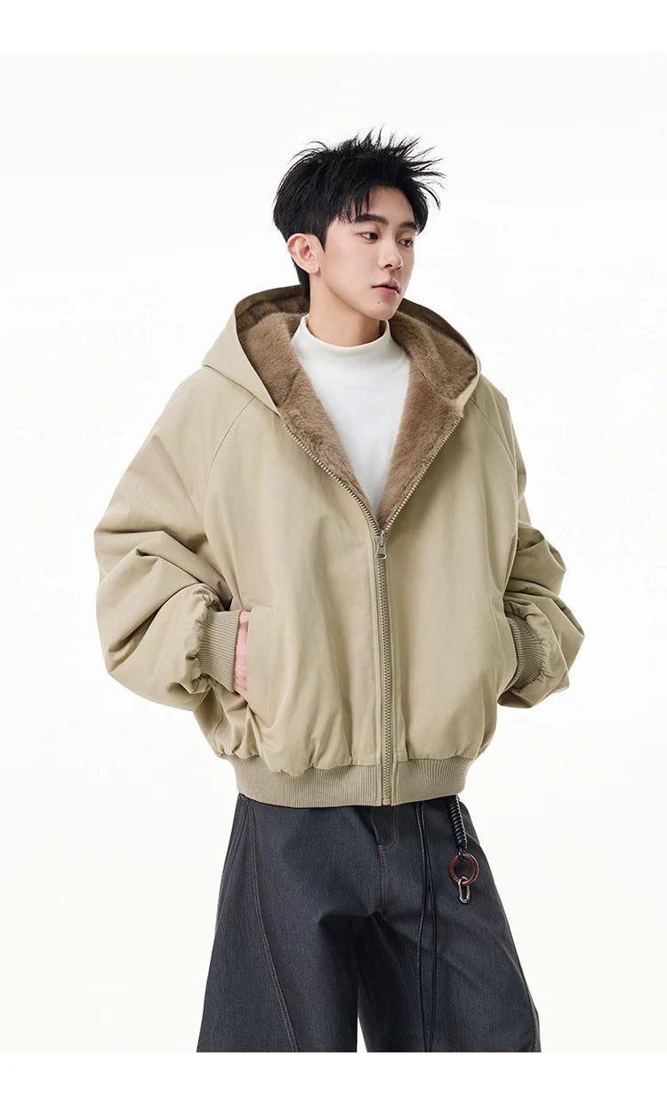 Reversible Teddy Fur Bomber-streetwear-techwear