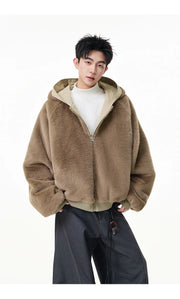 Reversible Teddy Fur Bomber-streetwear-techwear