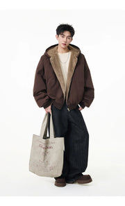 Reversible Teddy Fur Bomber-streetwear-techwear