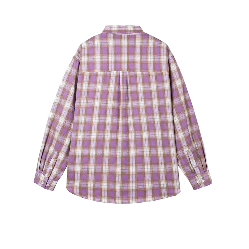 Washed Pink Check Shirt