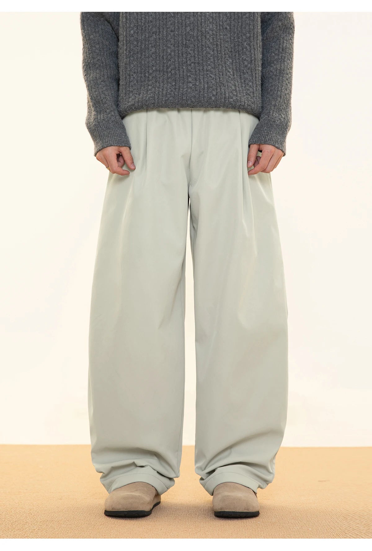 Fleece Lined Wide Leg Pants-streetwear-techwear