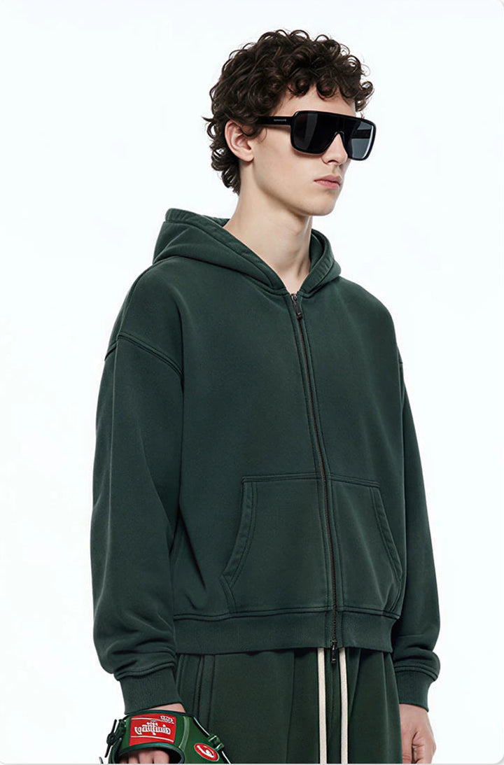Essential Heavyweight Boxy Zip Hoodie