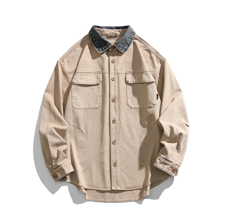 Garment Dyed Cargo Overshirt-streetwear-techwear