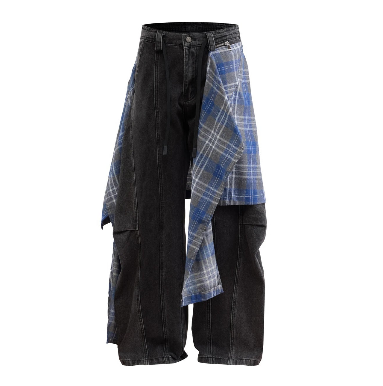 Deconstructed Flannel Jeans