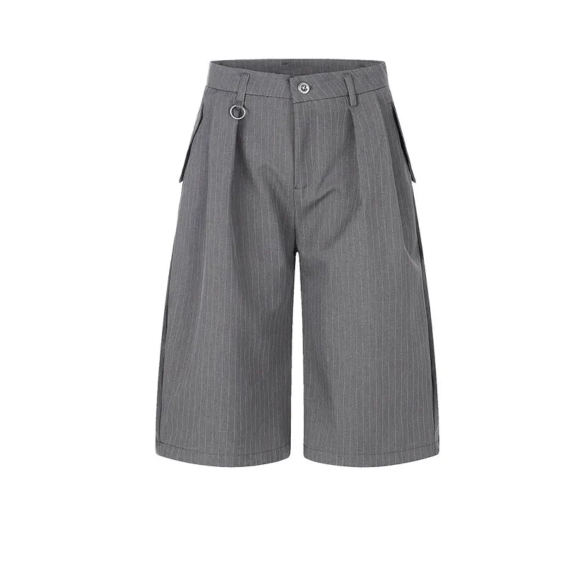 Pinstripe Long Length Tailored Shorts