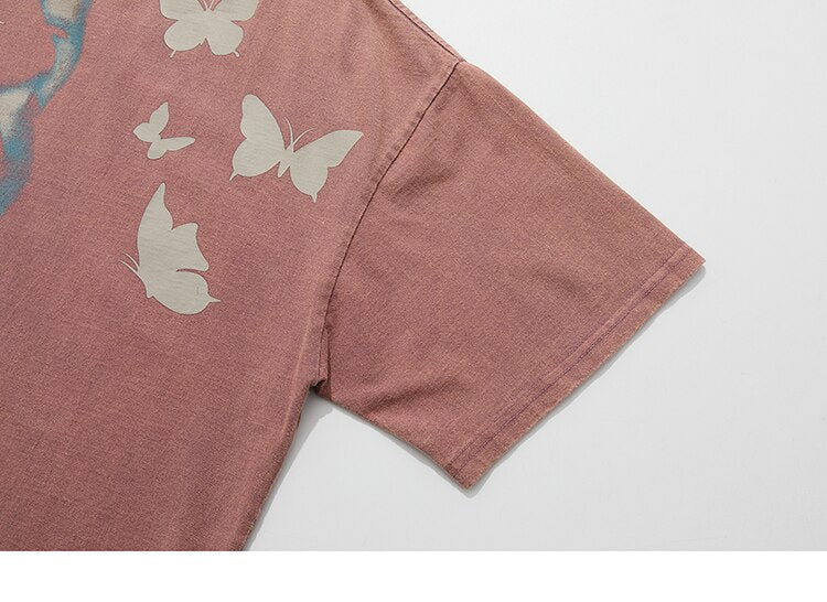 Shadow Butterflies Vintage Wash T-Shirt-streetwear-techwear