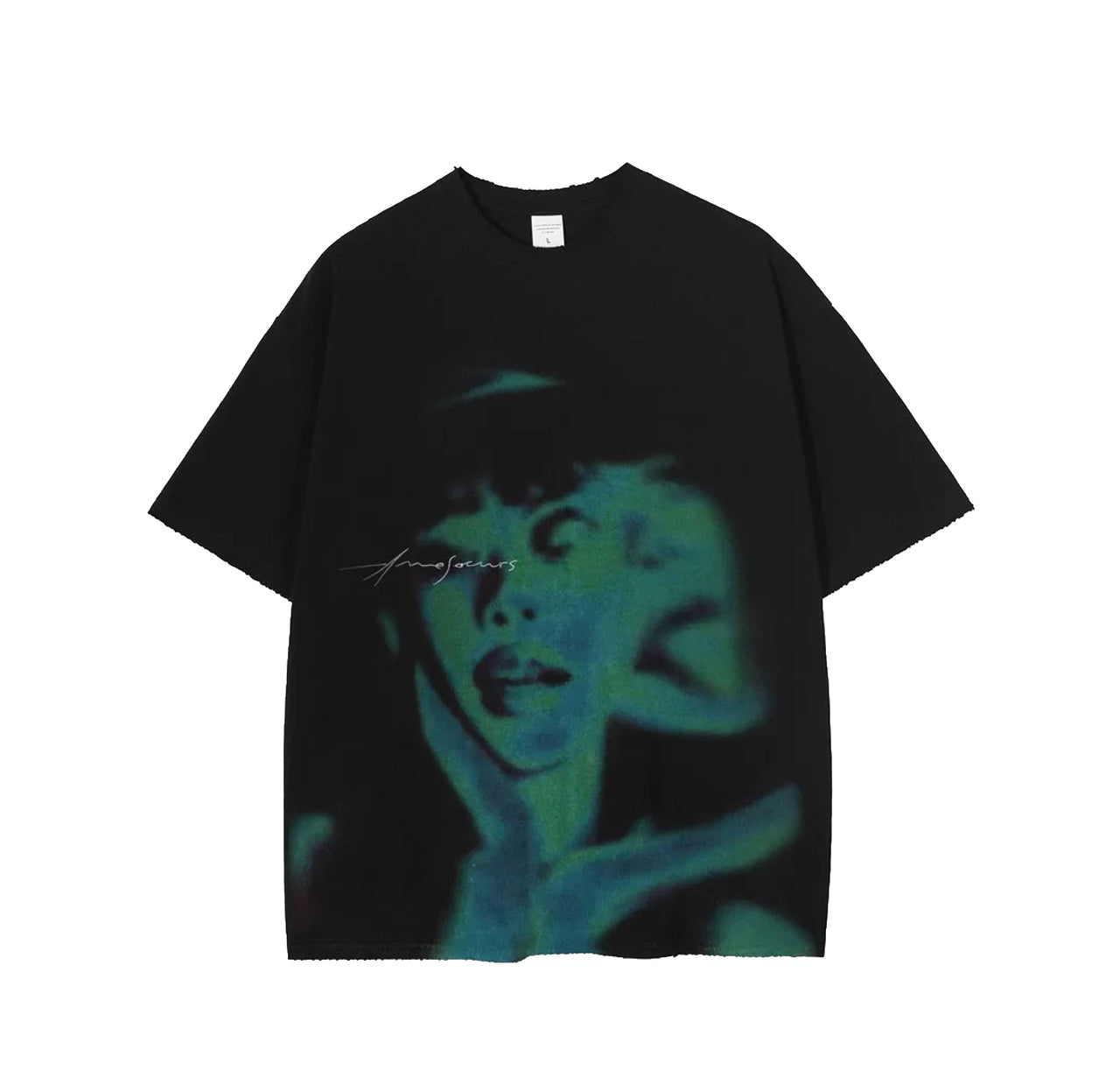 Shadow Graphic Acid Washed T-Shirt-streetwear-techwear