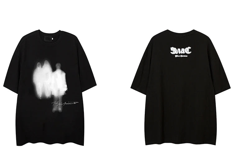 トップス Shadow long Tshirt (Black) BASIC LONG SLEEVE T-SHIRT WITH S.R.S. LOGO/VAMPIRE SUNRISE