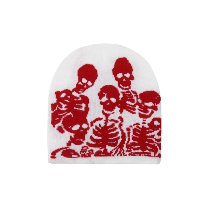 Skeleton Gang y2k Graphic Toque Beanie