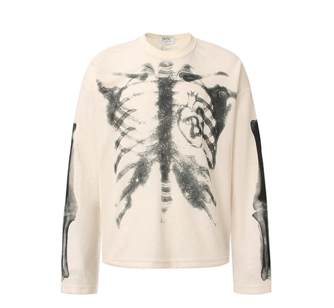 Skeleton X-Ray Graphic Long Sleeve-streetwear-techwear