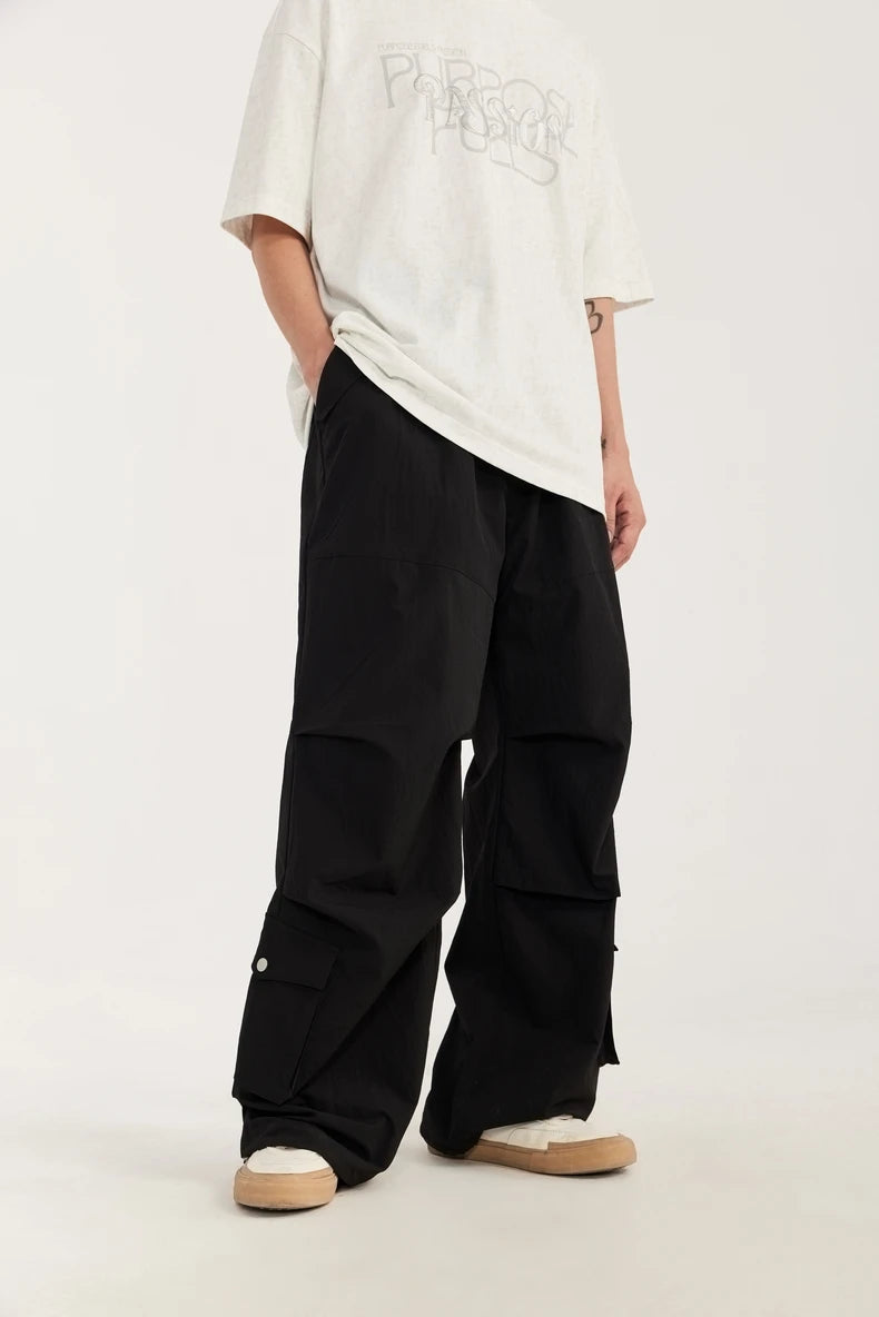 Stacked Parachute Pants-streetwear-techwear