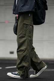 Straight Leg Twill Cargo Pants-streetwear-techwear