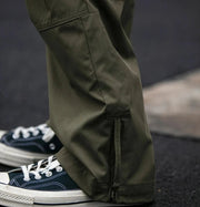 Straight Leg Twill Cargo Pants-streetwear-techwear