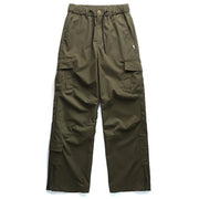 Straight Leg Twill Cargo Pants-streetwear-techwear