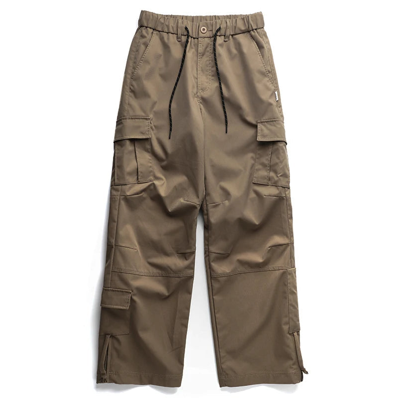 Straight Leg Twill Cargo Pants-streetwear-techwear